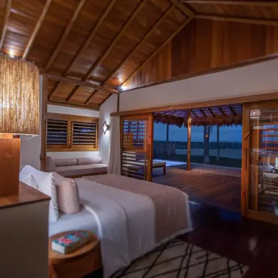 Uma cama ou camas num quarto em Jaguaríndia Village