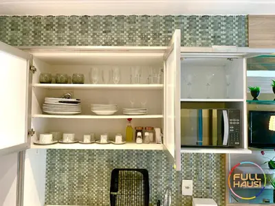 A cozinha ou kitchenette de Landscape Flat Charmoso Condomínio na Beira Mar