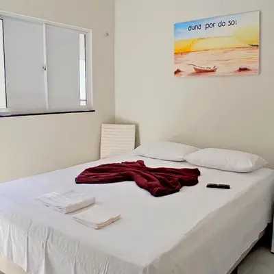 Uma cama ou camas num quarto em CASA BRANCA - Jijoca de Jericoacoara