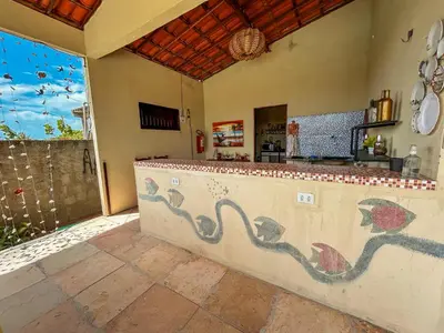 Uma televisão e/ou sistema de entretenimento em Vila Vintém Chalés