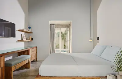 Uma cama ou camas num quarto em Casa Katu