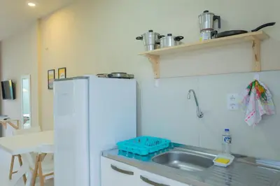 A cozinha ou kitchenette de Flats Taiba Praia Centro