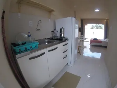 A cozinha ou kitchenette de Flats Taiba Praia Centro
