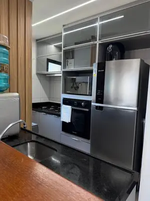 A cozinha ou kitchenette de VG Sun Cumbuco Ap do Lu
