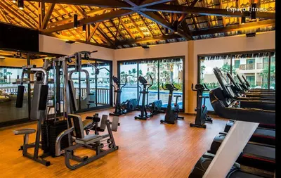 O centro de fitness e/ou as comodidades de fitness de VG Sun Cumbuco Resort a Beira Mar Nascente Sombra e Ventilação C1-207