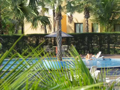 A piscina em ou perto de VG Sun Cumbuco Resort a Beira Mar Nascente Sombra e Ventilação C1-207