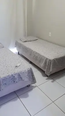 Uma cama ou camas num quarto em Apartamento Taiba Kite Beach Vista Mar