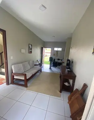 Uma área de estar em Apartamento Taiba Kite Beach Vista Mar