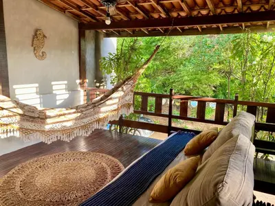 Uma varanda ou terraço em Casa Amiga Jeri
