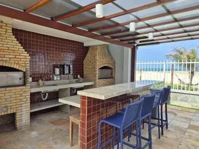 Uma varanda ou terraço em Terramaris Vista Para o Mar - Térreo