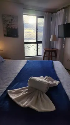 Uma cama ou camas num quarto em Vista do Mucuripe by DS Imóveis