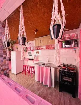 A cozinha ou kitchenette de Na Casa Delas Jericoacoara