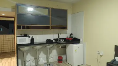 A cozinha ou kitchenette de 106 Flat mobiliado na Praia de Iracema
