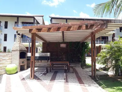 Uma varanda ou terraço em Taiba Beach Resort Térreo 2 quartos