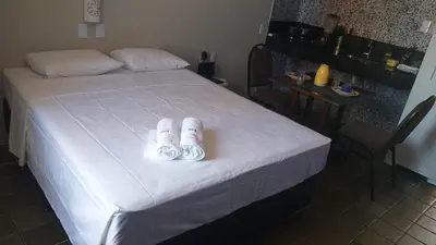 Uma cama ou camas num quarto em 805 Flat mobiliado Praia de Iracema