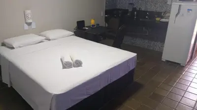 Uma cama ou camas num quarto em 805 Flat mobiliado Praia de Iracema