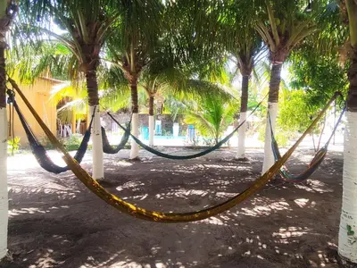 Um jardim no exterior de Aconchego da Nina