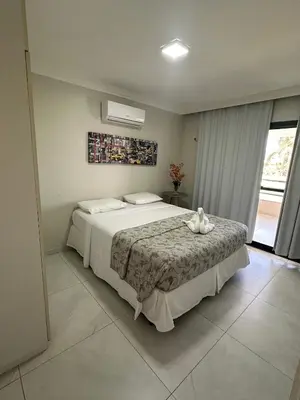 Uma cama ou camas num quarto em Ap Aquaville resort -CE