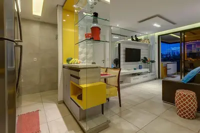 A cozinha ou kitchenette de Wai Wai #E208 - Resort no Cumbuco by Carpediem
