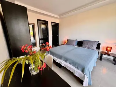 Uma cama ou camas num quarto em Vila Laguna Beach, kitesurf na Ilha do Guajiru