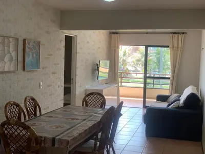 Uma área de estar em Apartamento no Aquaville Resort, do lado da sombra e perto da praia