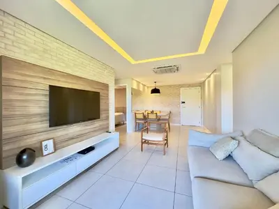 Uma televisão e/ou sistema de entretenimento em Mandara Lanai Resort - Porto das Dunas