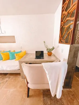 Uma área de estar em Pousada Fortal Preá