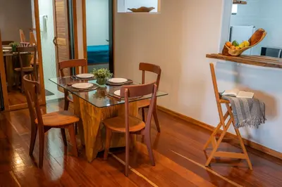 Uma área de estar em Apartamento Vista mar melhor localização da cidade