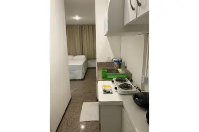 A cozinha ou kitchenette de 104 Apart mobiliado vista mar Praia de Iracema