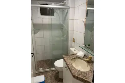 Uma casa de banho em 104 Apart mobiliado vista mar Praia de Iracema