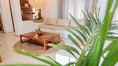 Uma área de estar em Casa do Crush Jericoacoara-3 Suítes com piscina