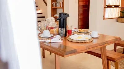 Refeições na casa de férias ou nas proximidades