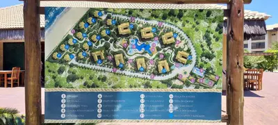A planta de PARAÍSO VG SUN CUMBUCO - PARA 4 PESSOAS - COM HIDRO, SAUNA, PISCINA, COZINHA COMPLETA, PARQUINHO E WI-Fl