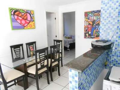 Uma área de estar em Apartamento Residence Praia Porto Iracema