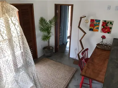 Uma área de estar em Villa Yvytu - Praia do Preá