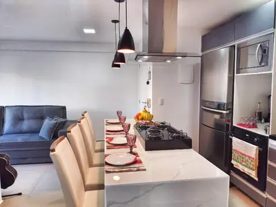 A cozinha ou kitchenette de S Flats Mota