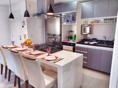 A cozinha ou kitchenette de S Flats Mota