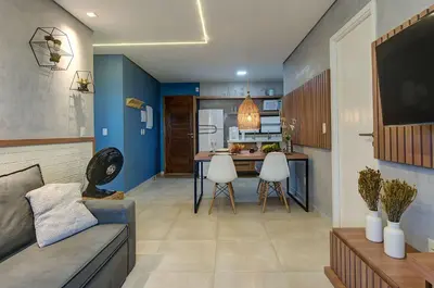 Uma área de estar em Wai Wai #403 - Apartamento no Cumbuco by Carpediem