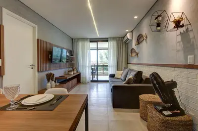 Uma área de estar em Wai Wai #403 - Apartamento no Cumbuco by Carpediem