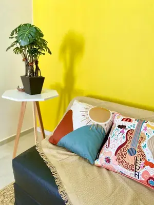 Uma cama ou camas num quarto em Lounge Pdd - Espaço inteiro