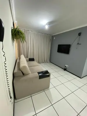 Uma televisão e/ou sistema de entretenimento em Flat Aconchegante - Praia de Iracema - Fortaleza - Ceará