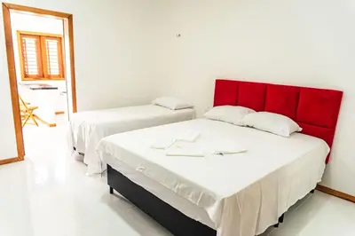 Uma cama ou camas num quarto em Shekna Flat com Wi-Fi na Praia Pontal de Maceio CE