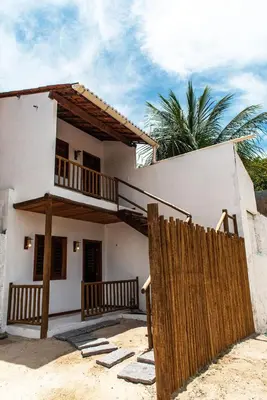 Uma varanda ou terraço em Shekna Flat com Wi-Fi na Praia Pontal de Maceio CE