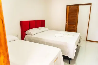 Uma cama ou camas num quarto em Shekna Flat com Wi-Fi na Praia Pontal de Maceio CE