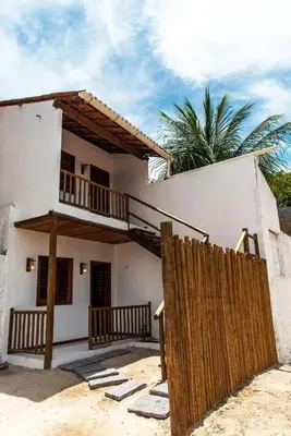 Uma varanda ou terraço em Flat confortável na Praia Pontal de Maceio CE