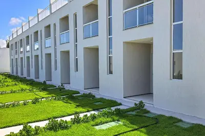 O edifício onde a casa de férias está situado