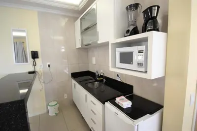A cozinha ou kitchenette de Seaflats - Meireles - Villa Costeira