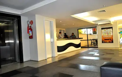 A área de receção ou átrio de Seaflats - Meireles - Villa Costeira