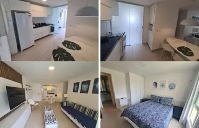 A cozinha ou kitchenette de Apartamento térreo Riviera Beach Place
