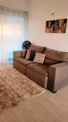 Uma área de estar em Condomínio Beach Place Cumbuco. Ap: 206, Bloco 2 Paradise...